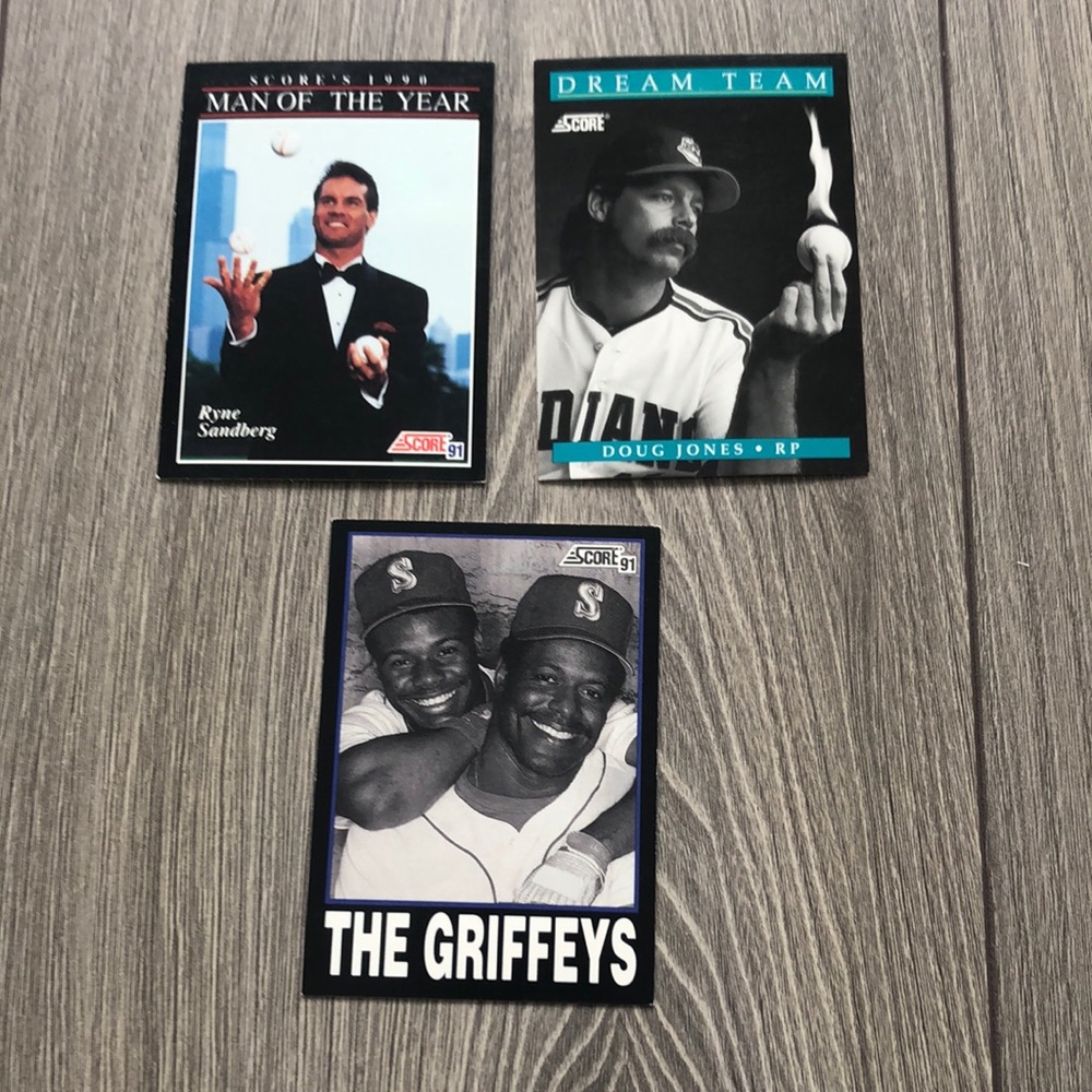 💕3 1991 score MLB cards